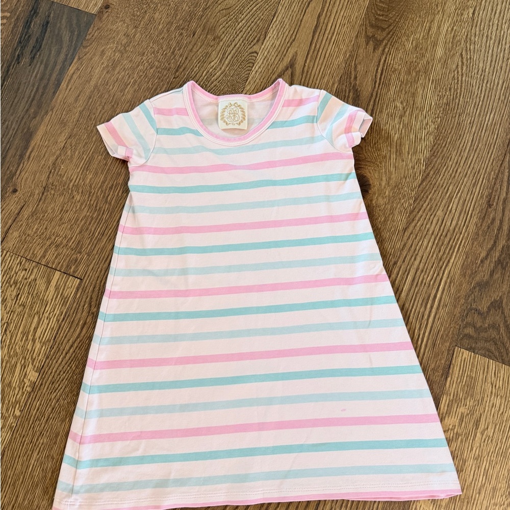 The Beaufort Bonnet Company Pink and Blue Striped Dress